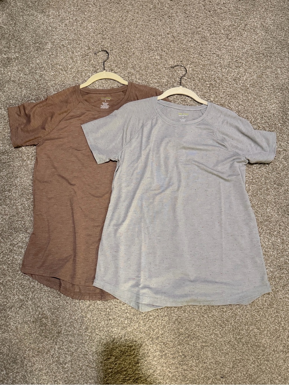 tek gear Brown and Light Blue Crewneck Tee Set